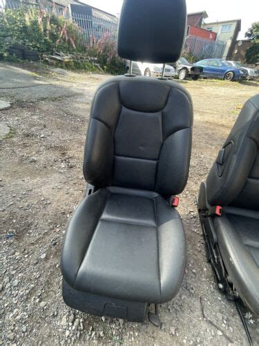 Mercedes C Class W204 C220c250 Cdi Front Black Leather Seats Saloon