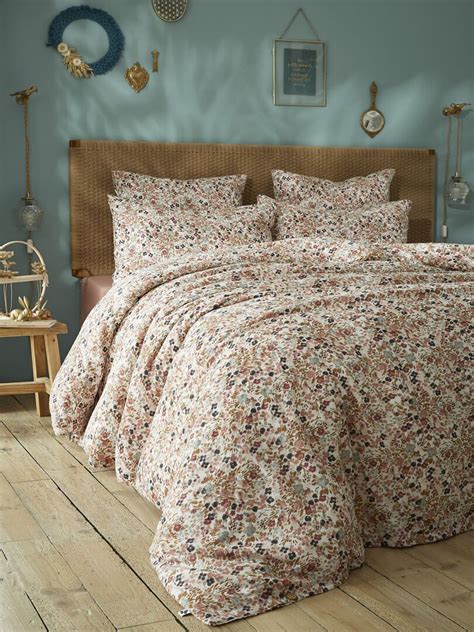 Housse De Couette Gaze Coton Capucine Rose Kiabi