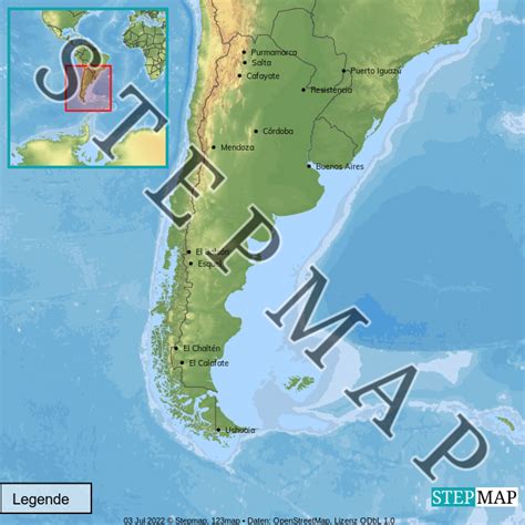 Stepmap Argentinien Landkarte F R S Damerika