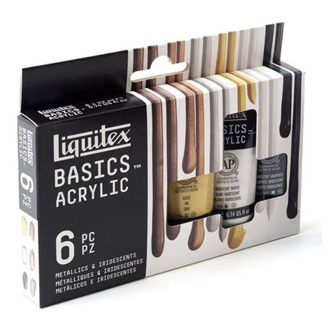 Kit Tinta Acr Lica Liquitex Basics Ml Cores Met Licas Tintas Para