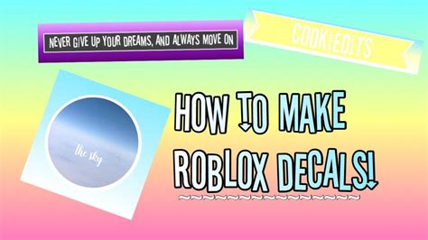 Roblox Decal Tutorial