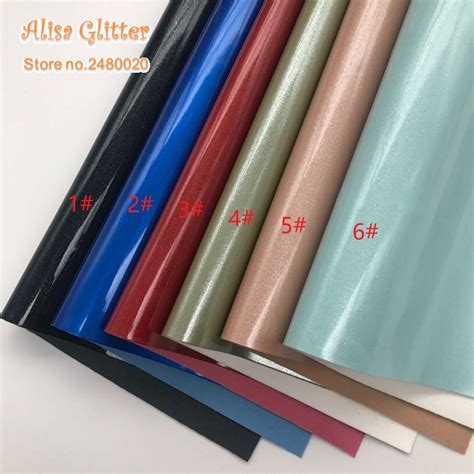 1PCS A4 SIZE 21X29cm Pearlized Smooth Patent Synthetic Leather Fabric