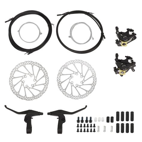 Bike Disc Brake Kit With Brake Lever Rotor Front Rear Caliper Aluminum