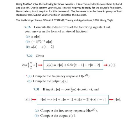 Solved Sing Matlab Solve The Following Textbook Exercises Chegg