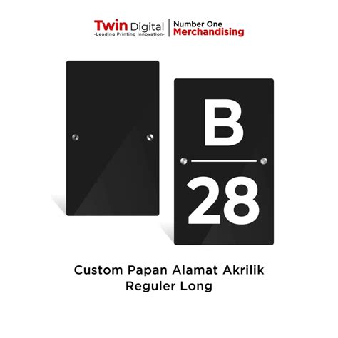 Papan Alamat Akrilik Custom Reguler Long Platform Corporate B B Twin