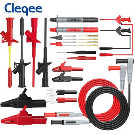 Cleqee Kit De Cables De Prueba De Mult Metro Serie P Cable De