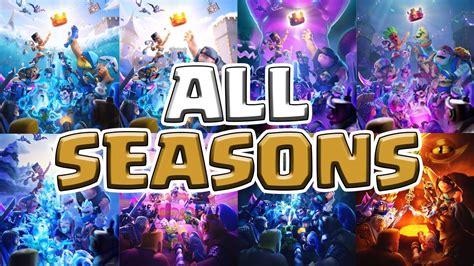 All Seasons Clash Royale Обзор всех сезонов Clash Royale Заставки Арены Башни Новые карты