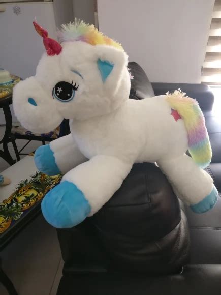 Big Rainbow Fluffy Unicorn Plush Toy - Well Pick