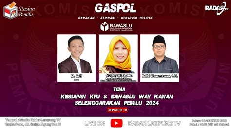 KESIAPAN KPU BAWASLU WAY KANAN SELENGGARAKAN PEMILU 2024 YouTube