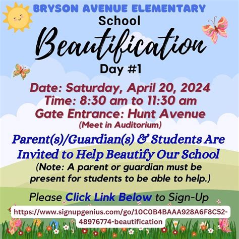 School Beautification Day Día De Embellecimiento Escolar Bryson