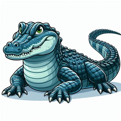 Alligator Vector Cartoon Illustration Premium AI Generated Vector