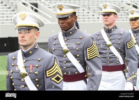 West Point Cadet Alix Idrache, center, during the 2016 commencement ...