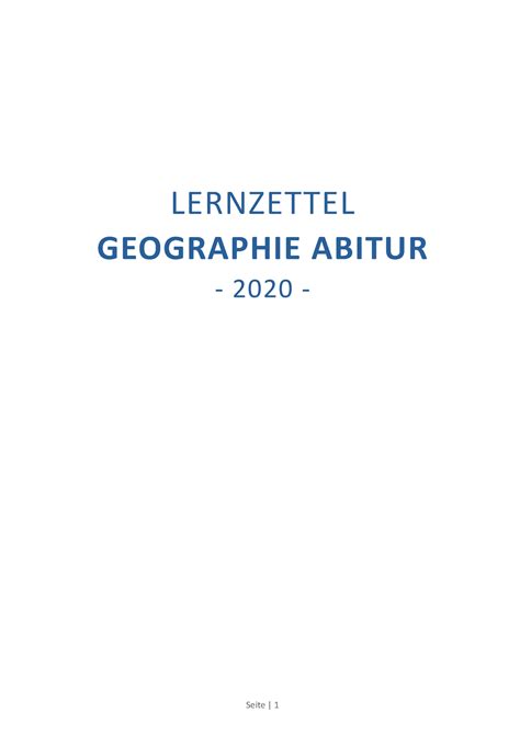 Geographie Abiturlernzettel Warning Tt Undefined Function 32