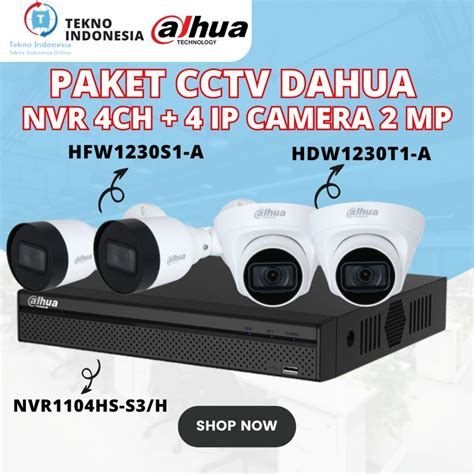 Jual Tekno Indonesia Paket Cctv Dahua Nvr Ch Ip Camera Mp