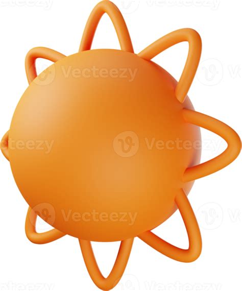 Orange Sun 3d Illustration 14019559 Png