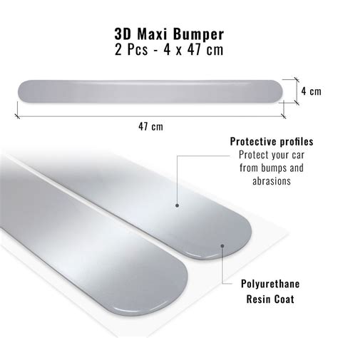 Bumper Paracolpi Universali Per Auto 40 Mm X 47 Cm 2 Pezzi Quattroerre