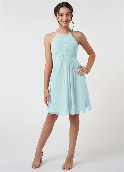 Sea Glass Azazie Ginny JBD Junior Bridesmaid Dresses Azazie