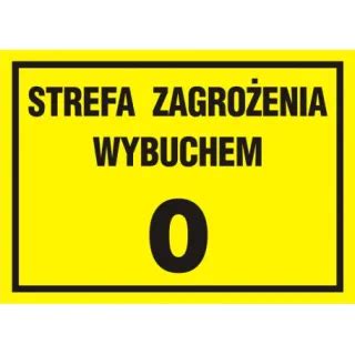 Znak 20 strefa zagrożenia wybuchem na płycie PCV NB006 sklepbhpippoz pl