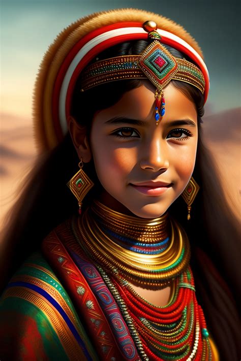 Lexica Beautiful Berber Young Girl With Headdress And Jewelry Realistic
