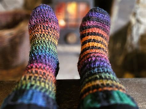 Ravelry Tunisian Crochet Slipper Socks Pattern By Freyja Rose