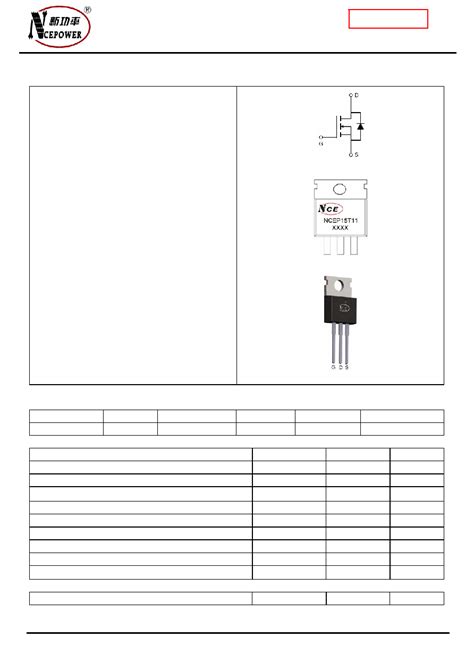 Ncep T Datasheet Pages Ncepower Nce N Channel Super Trench