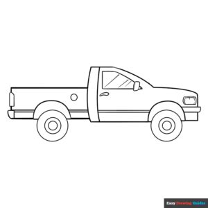 Truck Coloring Page | Easy Drawing Guides