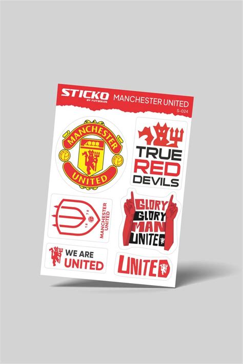 Manchester United Sticker Set Football Fan S Collectible Decals Quality