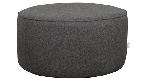 Pouf Rond En Tissu Gris Anthracite D Cm Coq Miliboo