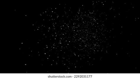 Flying Dust Particles On Black Background Stock Illustration