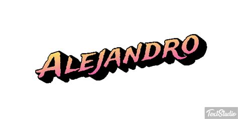 Alejandro Nombre Diseños de logotipos animados