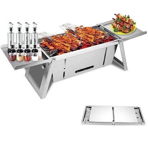 Barbecue Charbon De Bois Portable Barbecue Pliant Ext Rieur