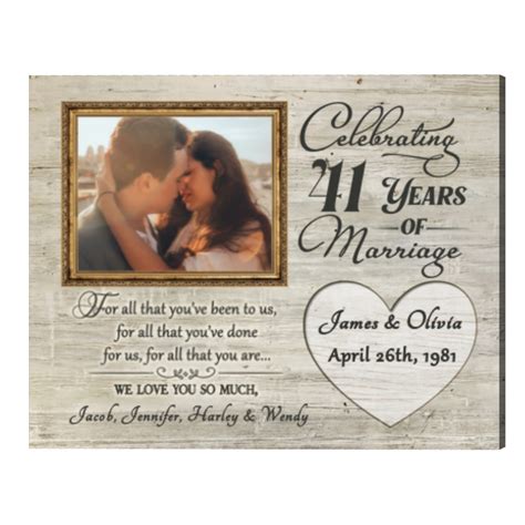 St Anniversary Gifts For Parents Years Anniversary Gift For All