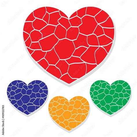 Stone Heart Shape Vector Illustration Stock Vector Adobe Stock