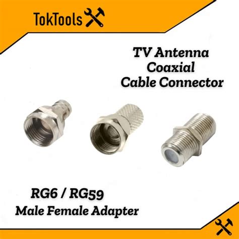 Tv Antenna Coaxial Cable Connector Rg6 Rg59 Sma Male Female Adapter Lazada Ph