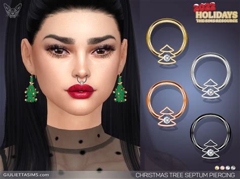 The Sims Resource Christmas Tree Septum Nose Piercing