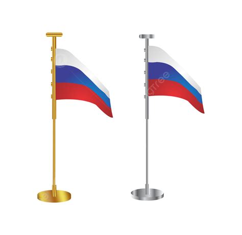 Latar Belakang Putih Bendera Rusia Vektor Bendera Meja Uni Soviet