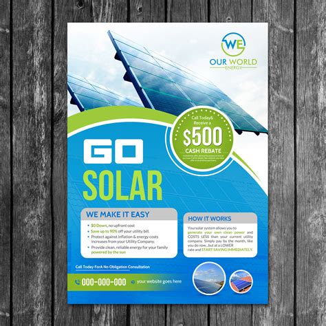 Bold Modern Solar Energy Flyer Design For A Company By Creativebugs