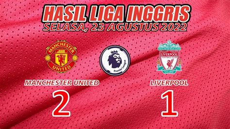 Hasil Liga Inggris Tadi Malam Skor MU Vs Liverpool Klasemen Liga