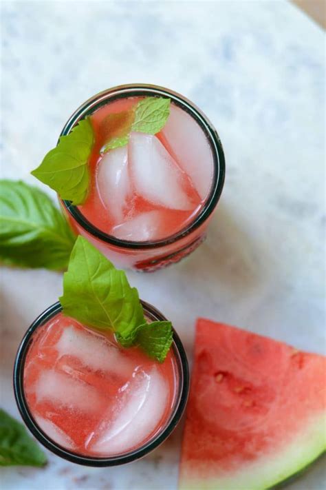 Refreshing Watermelon Cocktail Made With Watermelon Juice Light Rum