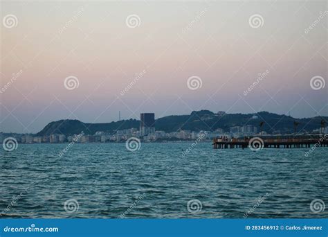 Sunset Serenade: Capturing Golem Beach and the Adriatic Sea in Durres, Albania Stock Photo ...