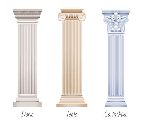 Conjunto De Pilares De Columna Arquitec Premium Vector Freepik