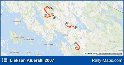 Streckenverlauf Lieksan Alueralli Rallyekarte De