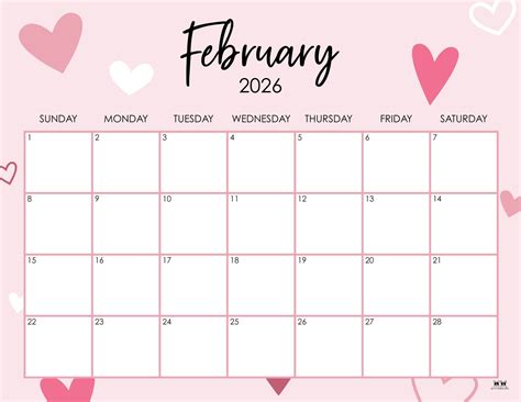 calendar february 2026 printable 4