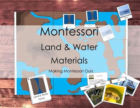 Montessori Land Water Form And Air Part Cards With Definitions