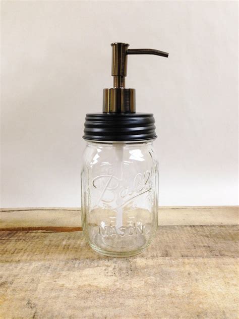 Mason Jar Soap Dispenser With Metal Lid And Pump