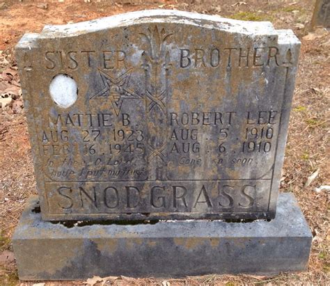 Robert Lee Snodgrass 1910 1910 Find A Grave Memorial