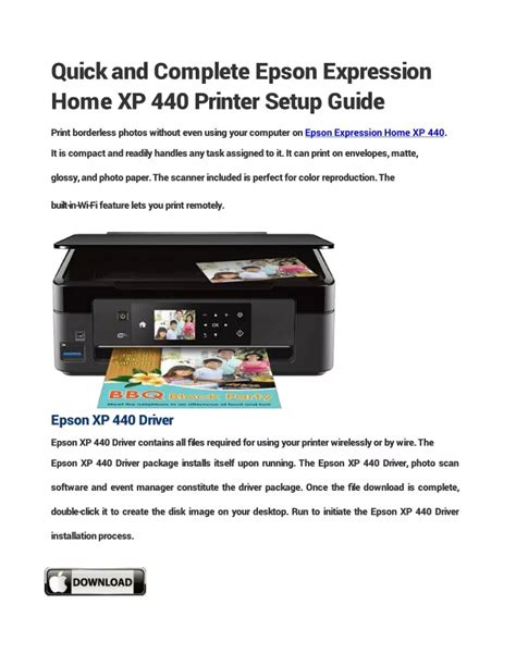 Ppt Quick And Complete Epson Expression Home Xp Printer Setup