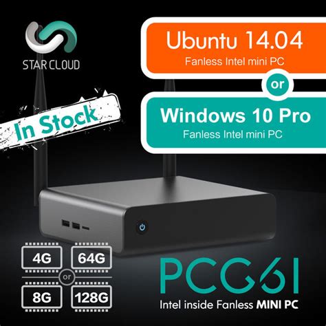 Star Cloud PCG61 Mini PC Con Ubuntu O Windows 10