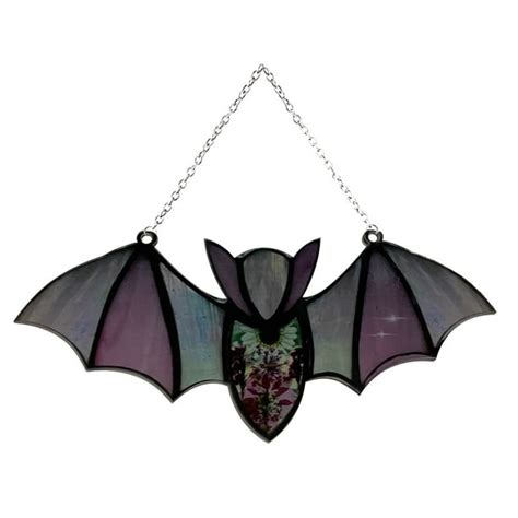 TAIAOJING Bat Stained Glass Window Hangings Stained Glass bat ...