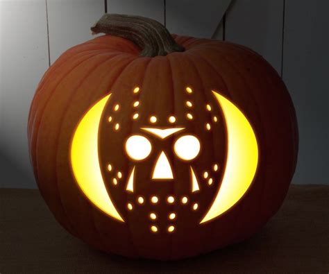 Mylar Halloween Stencil Jason Voorhees Friday The 13th Etsy Halloween Pumpkin Carving